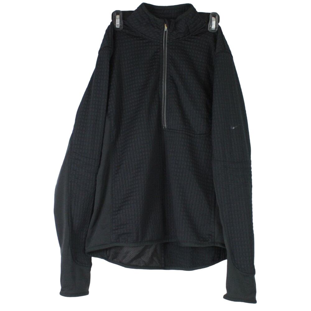 Nike Sphere Thermal 1/2 Zip Pullover Womens L Black Reflective Running Jacket